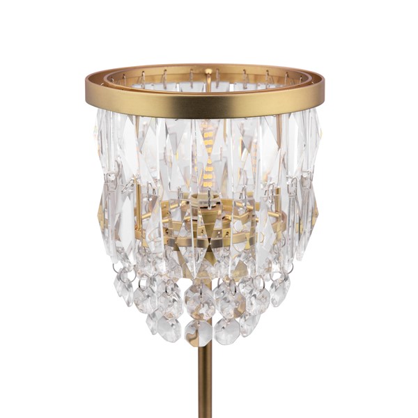 (image for) Laura Ashley Rhosill Table Lamp Crystal and Antique Brass